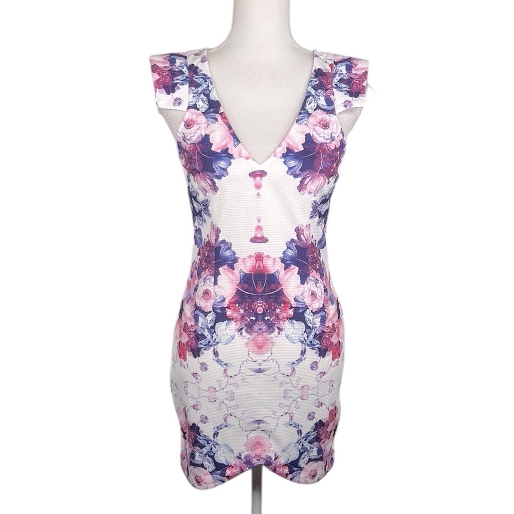 Rumor Floral Purple & White‎ Cottagecore Special Occasion Dress Size Small New!